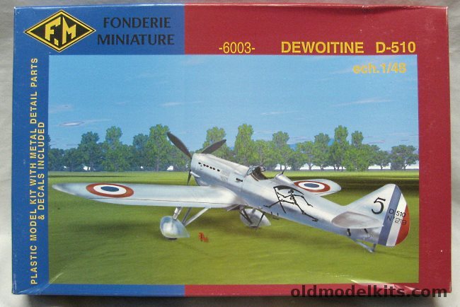 FM 1/48 Dewoitine D-510 - French Air Force, 6003 plastic model kit